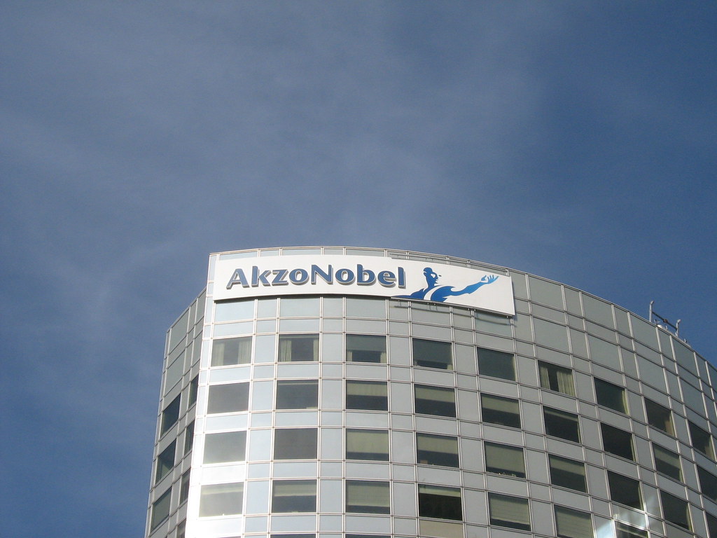AkzoNobel headquarters logo | Logo on the headquarters of ch… | Flickr