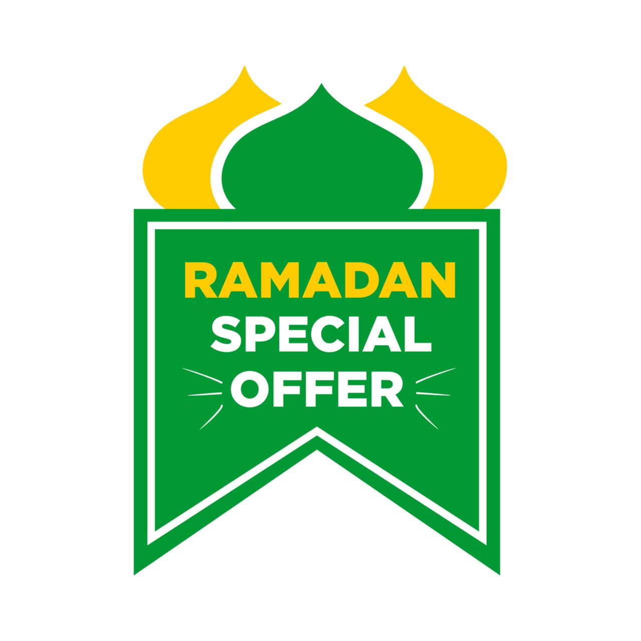 Ramadan Special Offer Banner illustration vector on white background ...